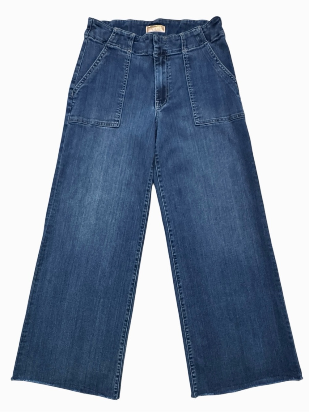 NEW! KUT from the Kloth Meg Wide Leg High Rise Raw Hem Jeans – Size 8